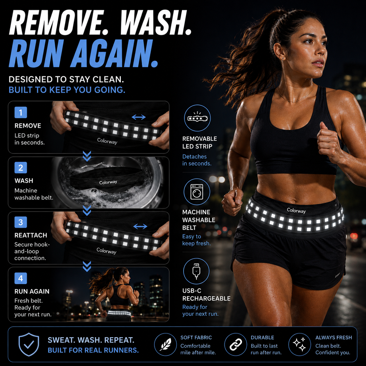 Colorway Led Running Belt